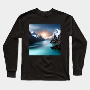 Ice Mountains Sunset Long Sleeve T-Shirt